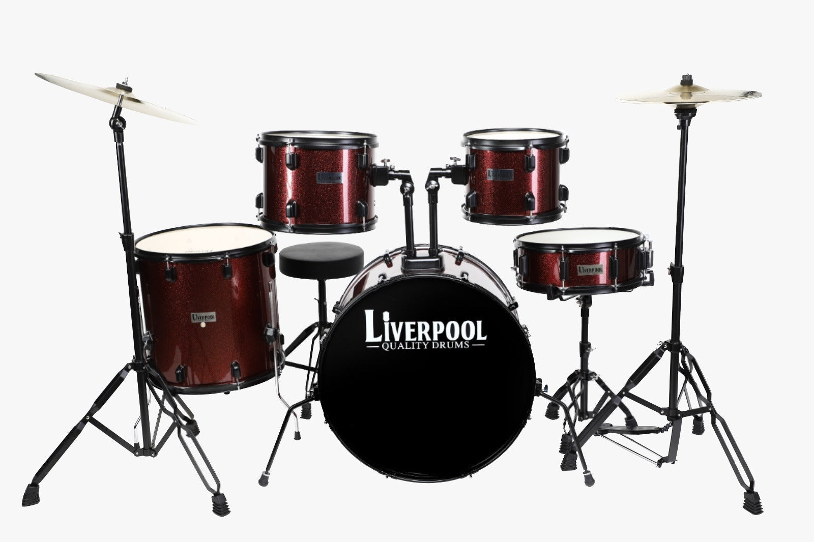 Batería acústica - Liverpool  JB2211C Red