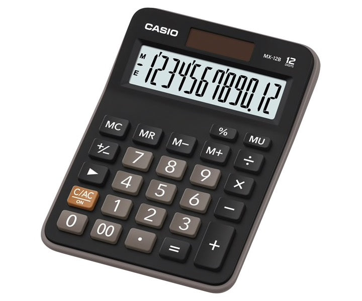 Calculadora Mini de Escritorio - CASIO MX-12B-BK