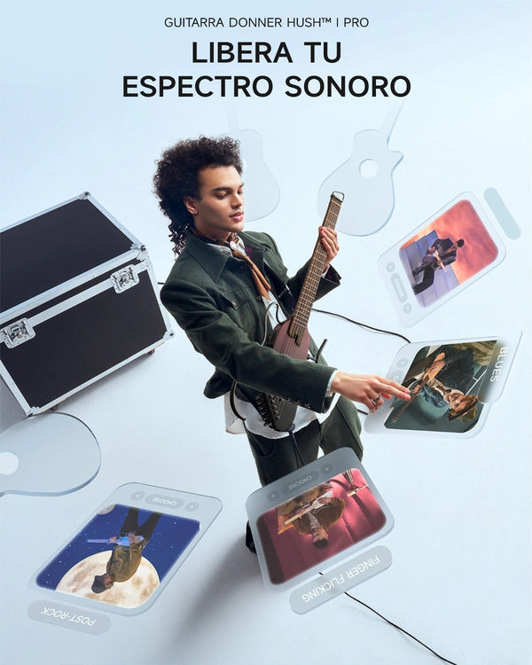 Donner HUSH™ I PRO - Guitarra de viaje