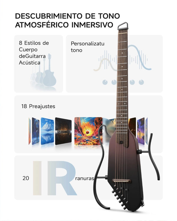 Donner HUSH™ I PRO - Guitarra de viaje