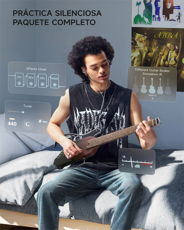 Donner HUSH™ I PRO - Guitarra de viaje