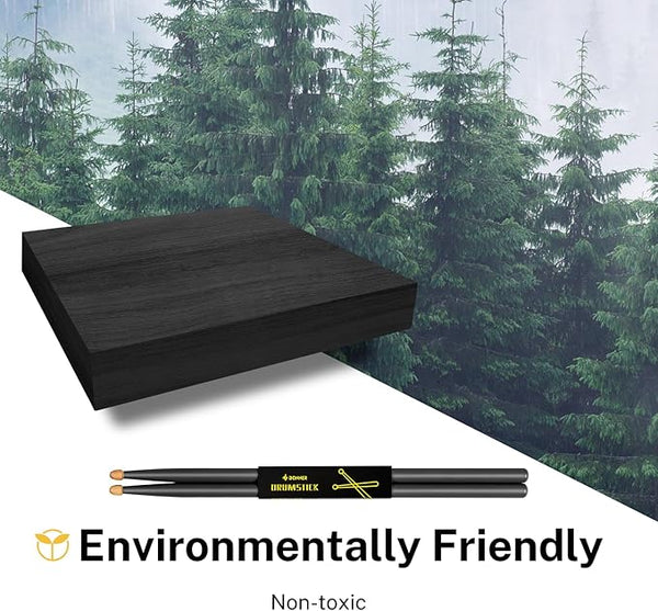 Donner Baquetas de madera de arce 5A, 2 pares con bolsa