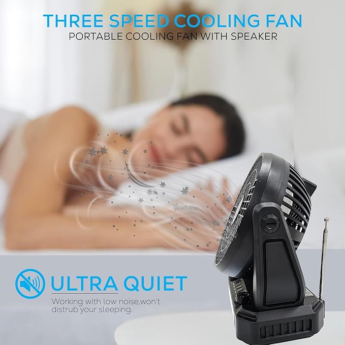 Audiobox - Ventilador Portatil con Altavoz