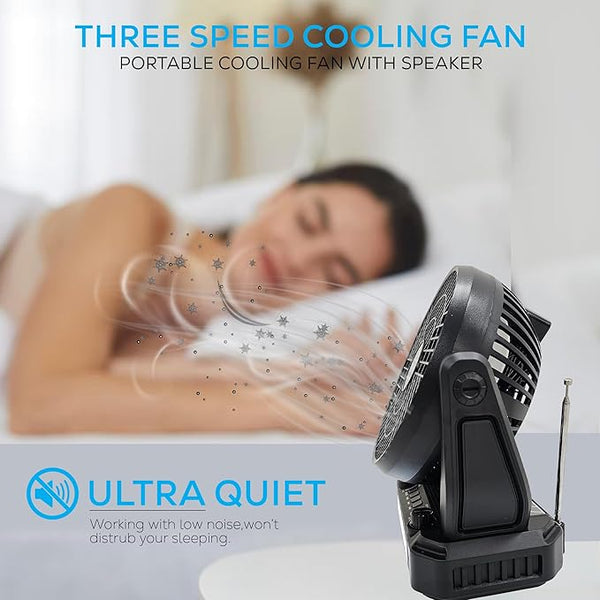 Audiobox - Ventilador Portatil con Altavoz