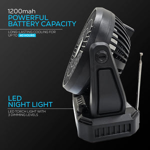 Audiobox - Ventilador Portatil con Altavoz