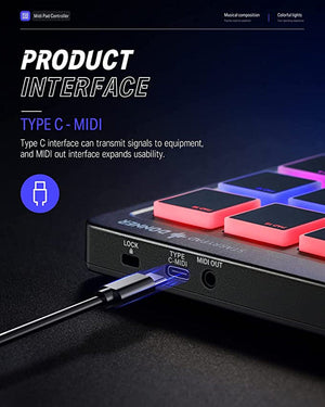 Máquina de creación de ritmos MIDI Donner
