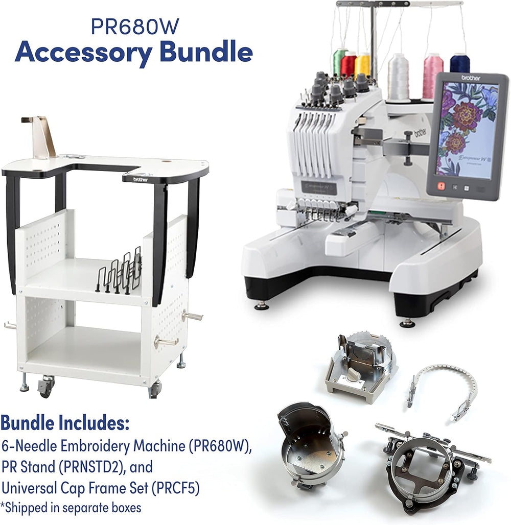Máquina Profesional de Bordado CON ACCESORIOS - KIT PR680W