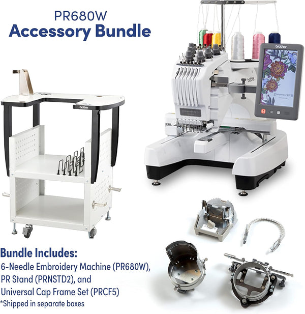 Máquina Profesional de Bordado CON ACCESORIOS - KIT PR680W