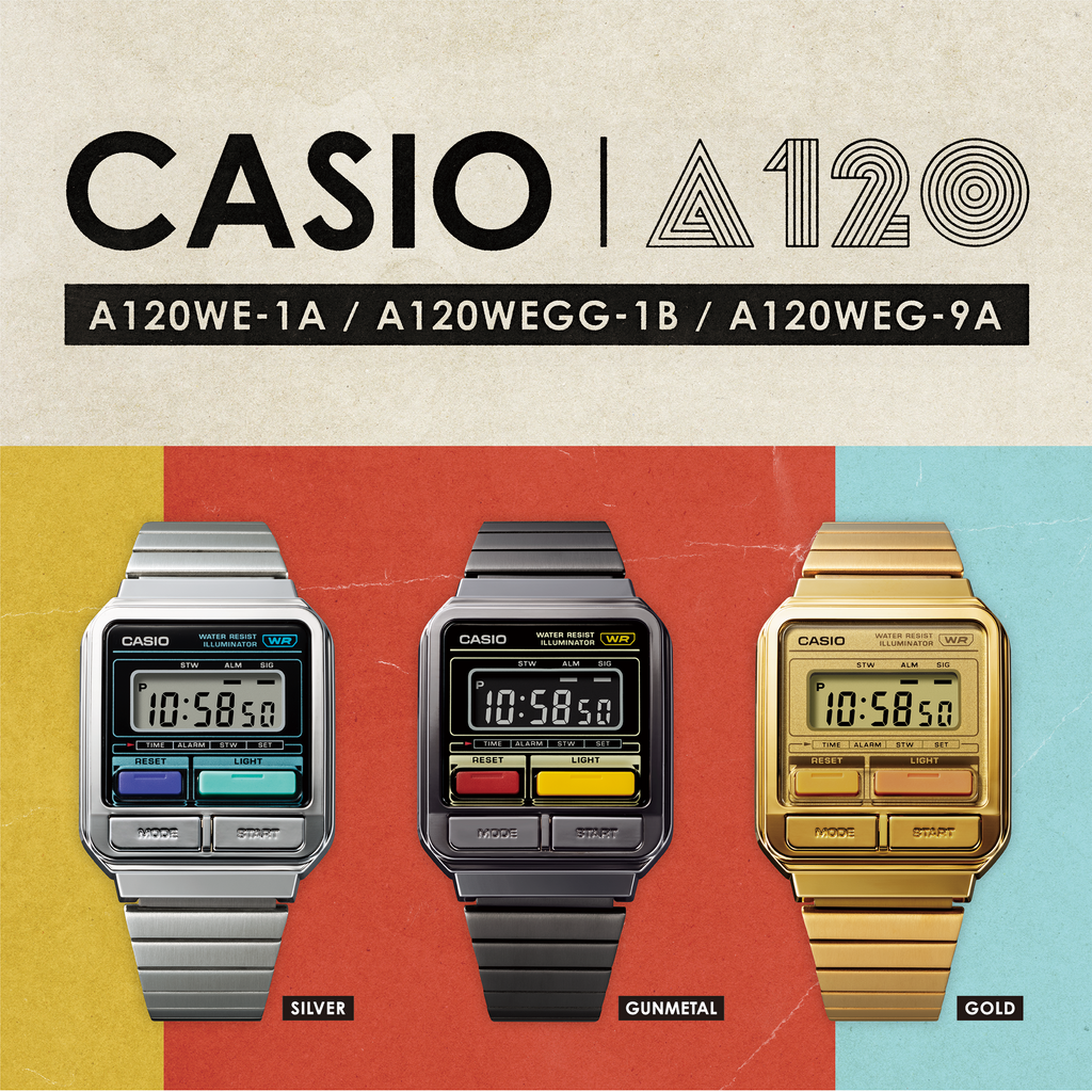 Reloj - CASIO A120WEGG-1B – FPK Online