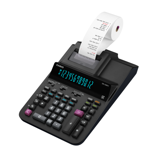 Calculadora con Impresora - CASIO DR-120RII-BK