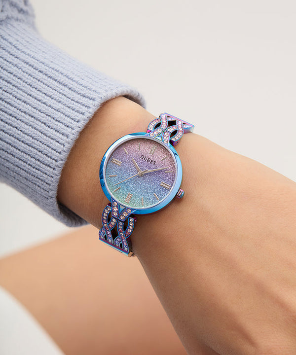 Reloj para Dama Coral Azul Iridiscente - Guess