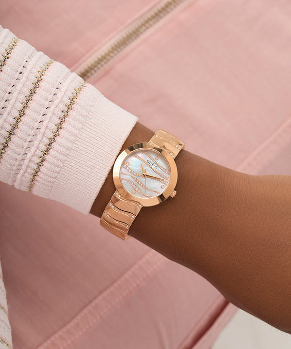 Reloj Dama Rose-Gold Crystal Strap - Guess
