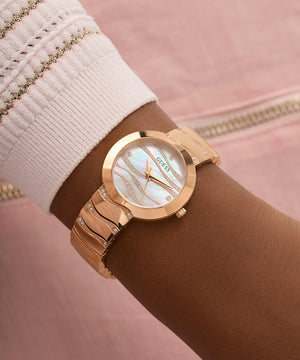 Reloj Dama Rose-Gold Crystal Strap - Guess