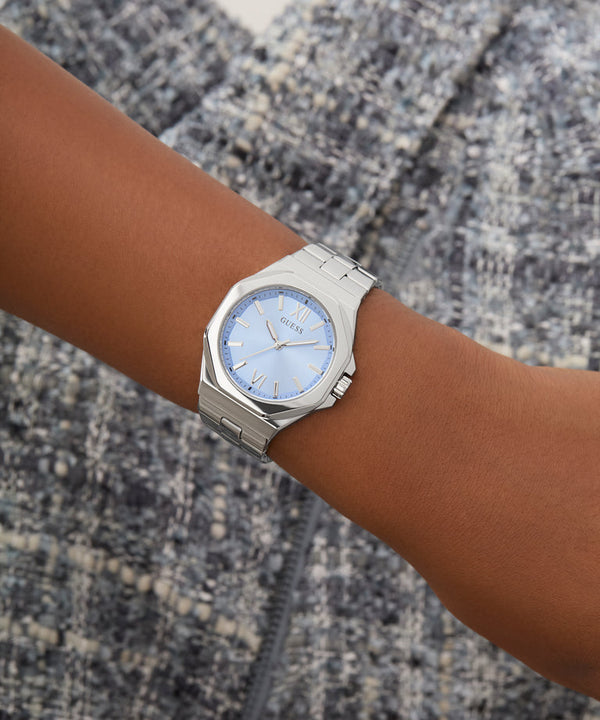 Reloj Dama Silver Tone Ice Blue - Guess