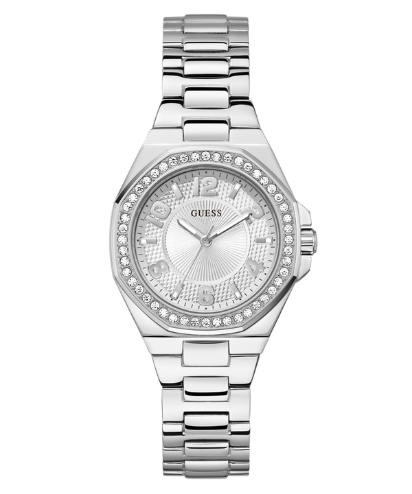 Reloj Dama Silver-Tone Crystal Bezel - Guess