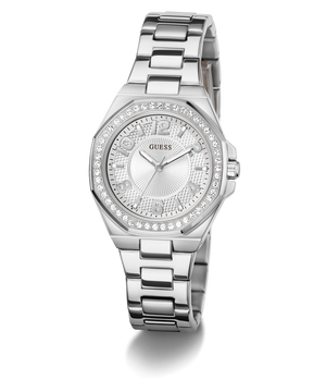 Reloj Dama Silver-Tone Crystal Bezel - Guess