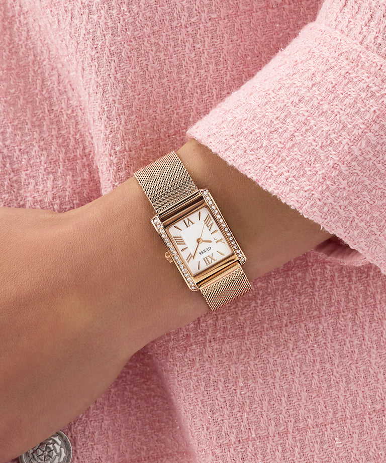 Rose Gold Tone Rectangel - GW0997L3