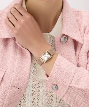 Rose Gold Tone Rectangel - GW0997L3