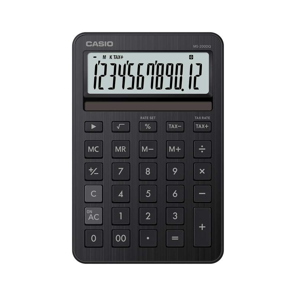 Calculadora de Escritorio - CASIO MS-200DQ-BK