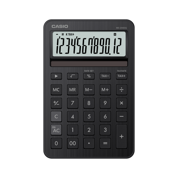 Calculadora de Escritorio - CASIO MS-200DQ-BK