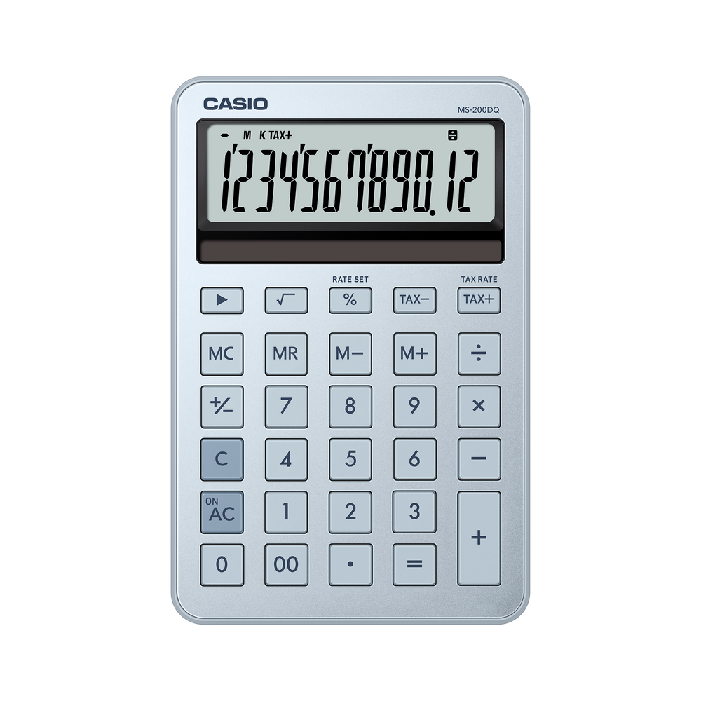 Calculadora de Escritorio - CASIO MS-200DQ-BU Azul Hielo