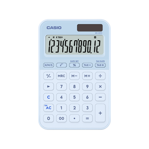 Calculadora de Escritorio CASIO MS-20YC-LB Celeste 12 Dígitos