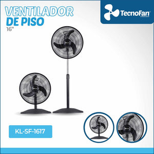 Tecnofan Ventilador De Suelo 2 En 1 Oscilante