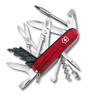 Victorinox Swiss - Cyber Tool M Rojo Transparente