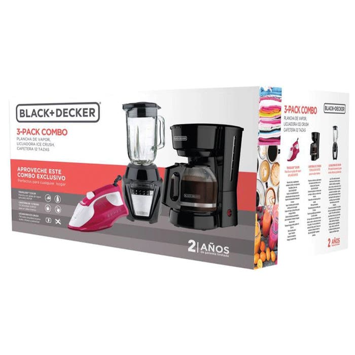 PLANCHA + CAFETERA + LICUADORA - BLACK + DECKER