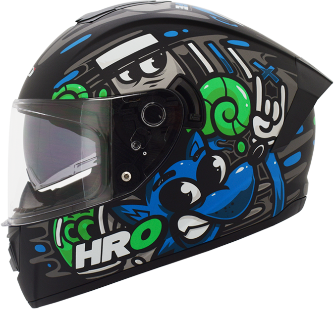 Casco Negro Mate STOPER 518 - HRO