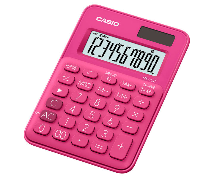 Calculadora Mini de Escritorio - CASIO MS-7UC-RD