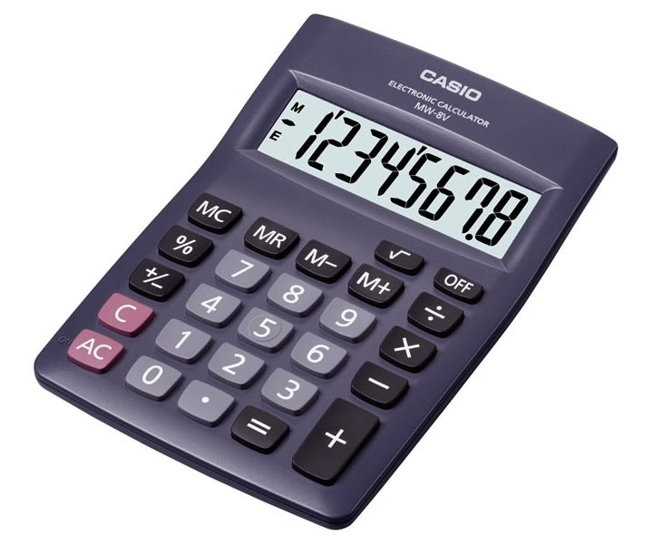 Calculadora Mini de Escritorio - CASIO MW-8V-BK